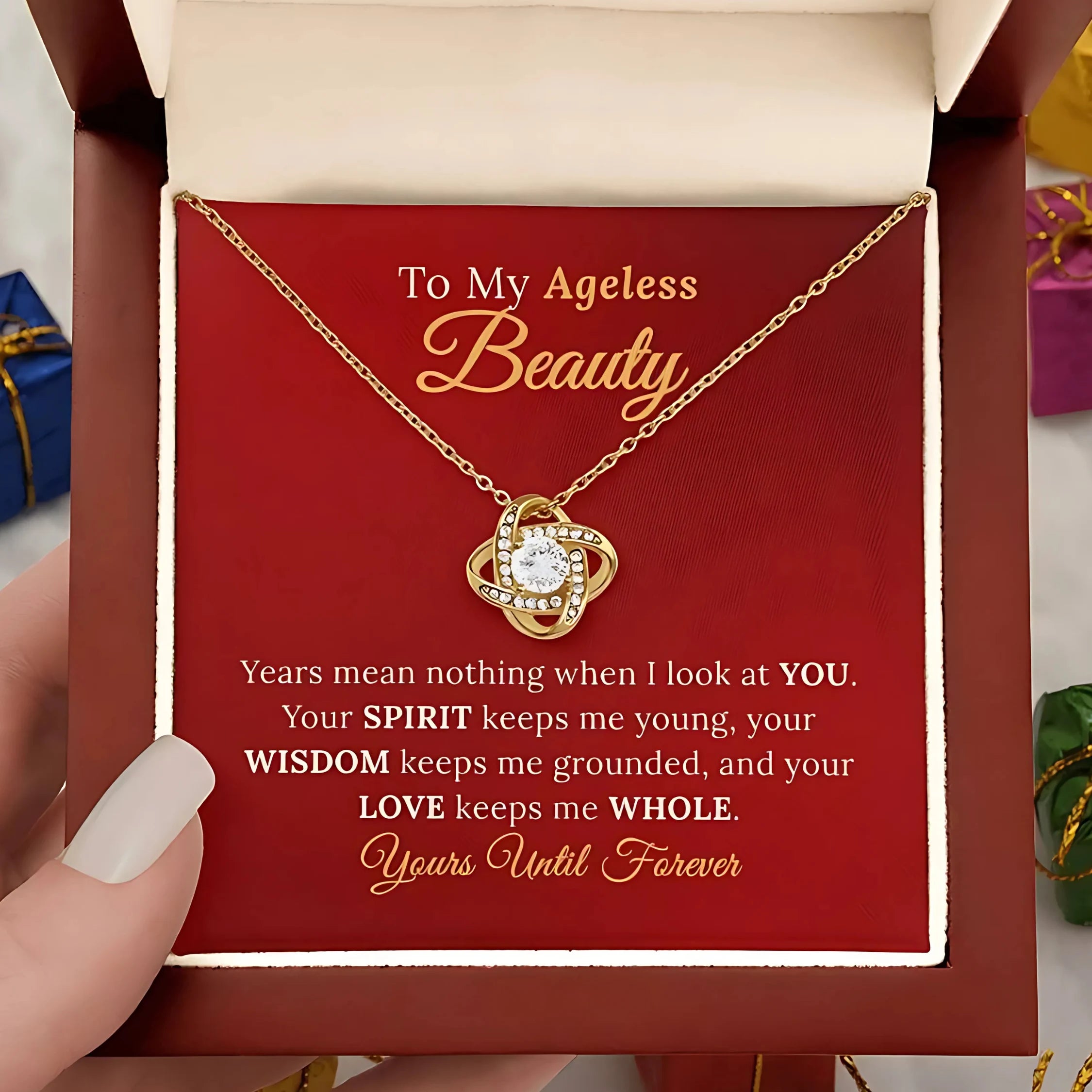 To My Wife, My Ageless Beauty - Eternal Love Necklace