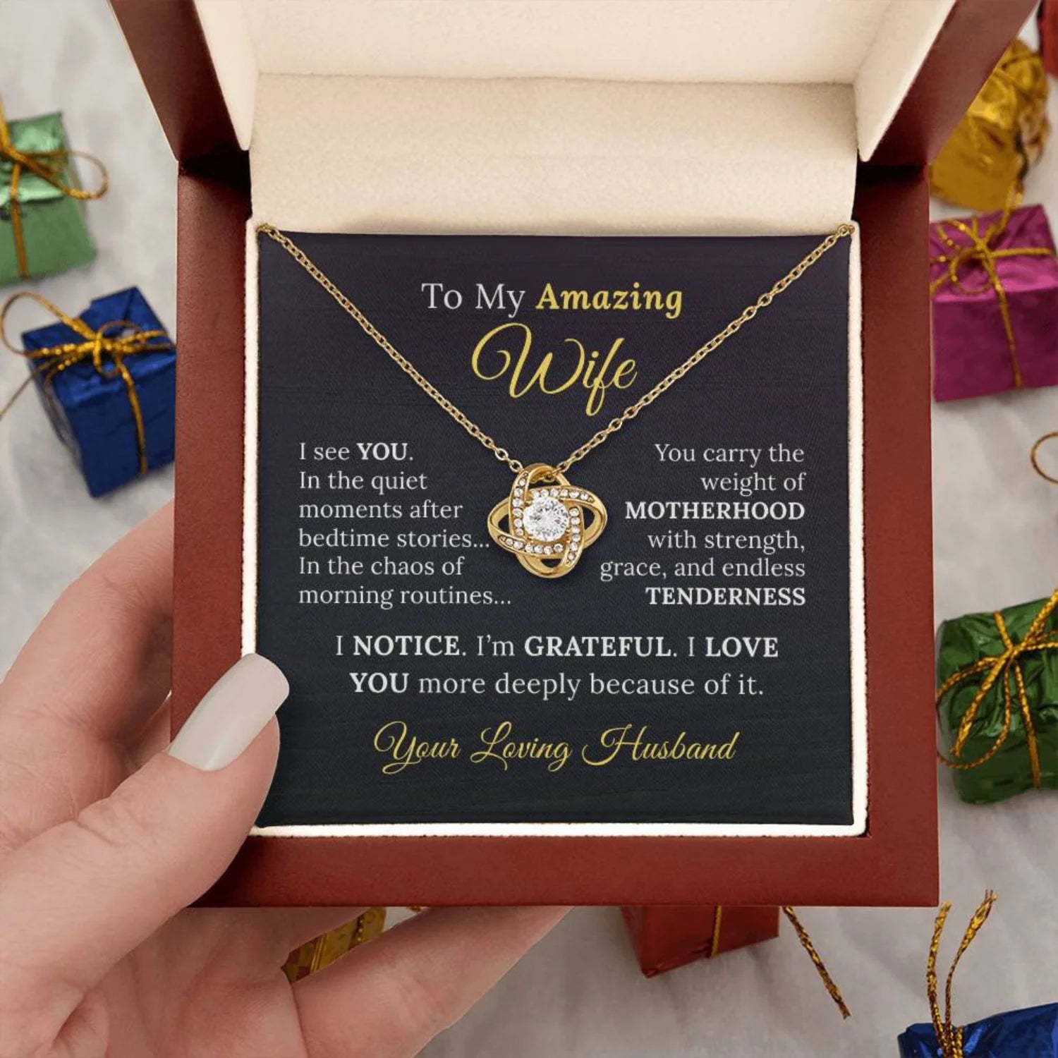 To my Amazing Wife - "I See You" Appreciation Necklace
