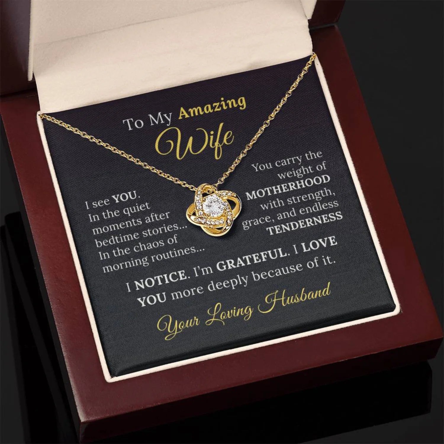 To my Amazing Wife - "I See You" Appreciation Necklace