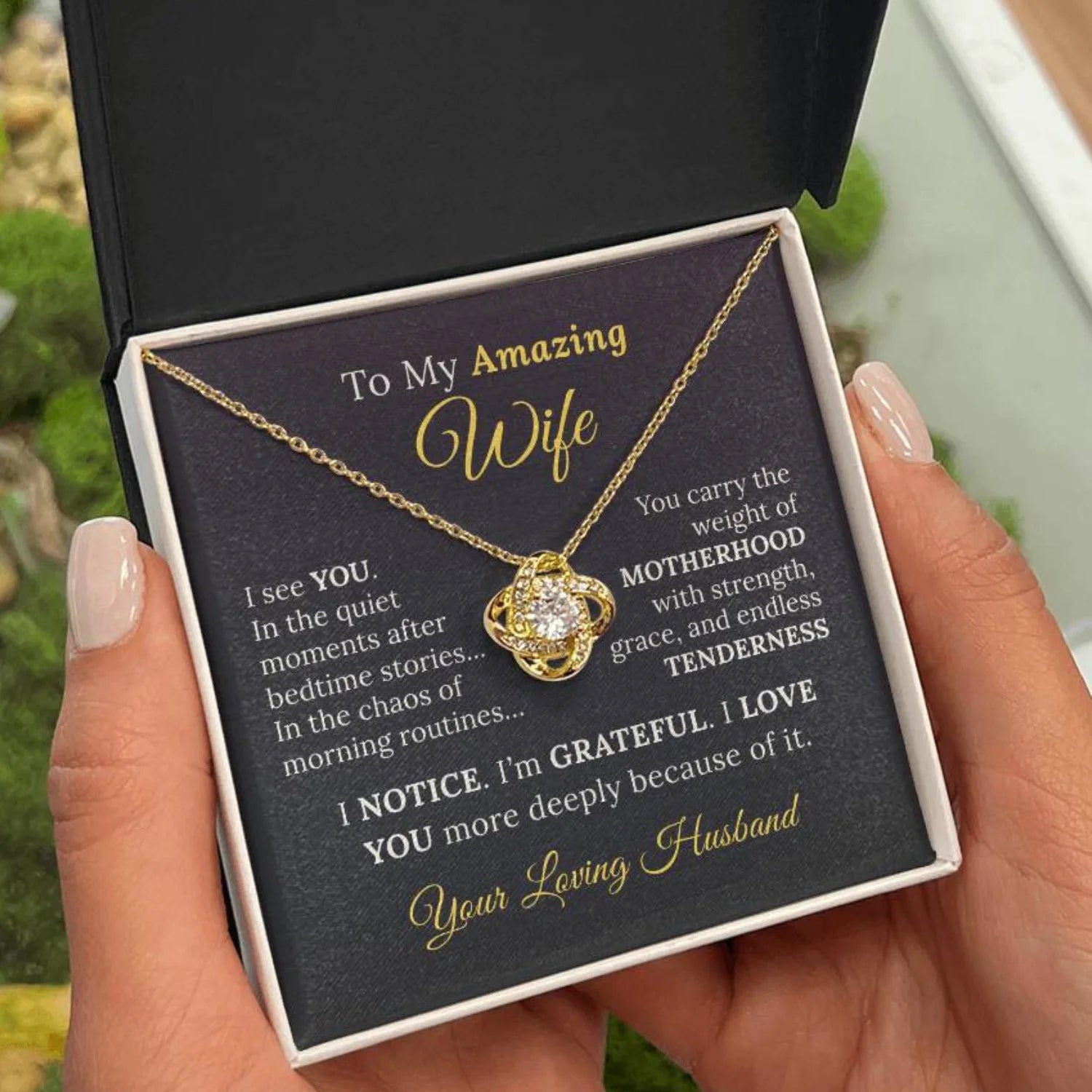 To my Amazing Wife - "I See You" Appreciation Necklace