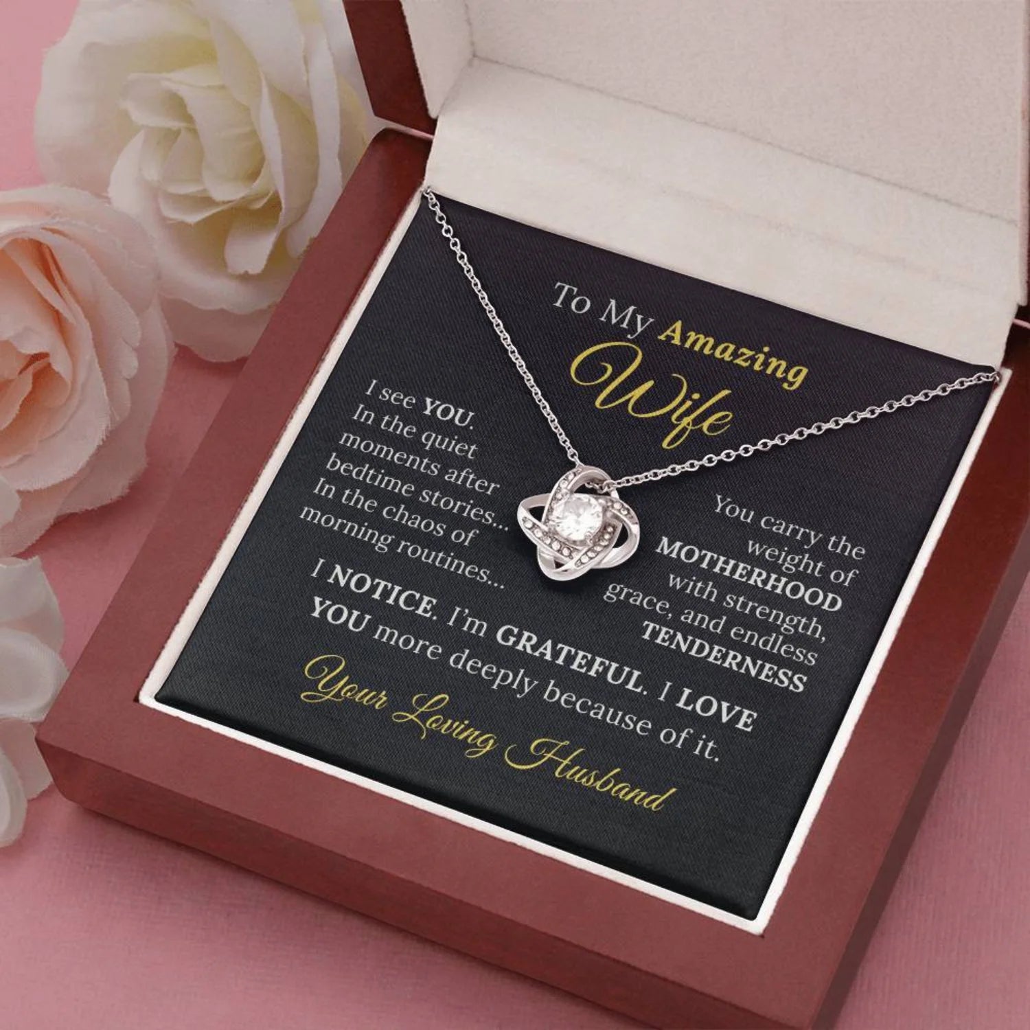 To my Amazing Wife - "I See You" Appreciation Necklace