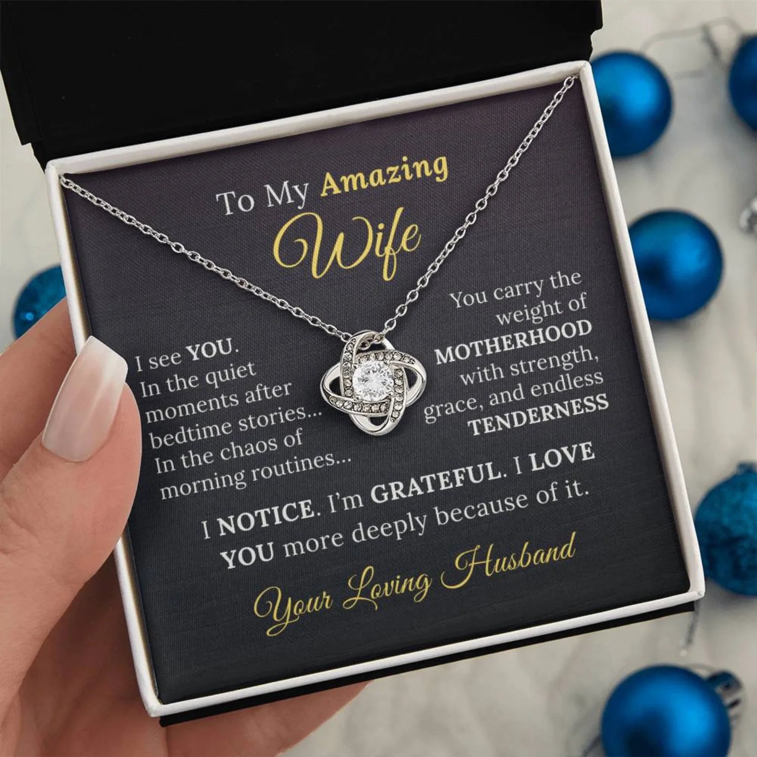 To my Amazing Wife - "I See You" Appreciation Necklace