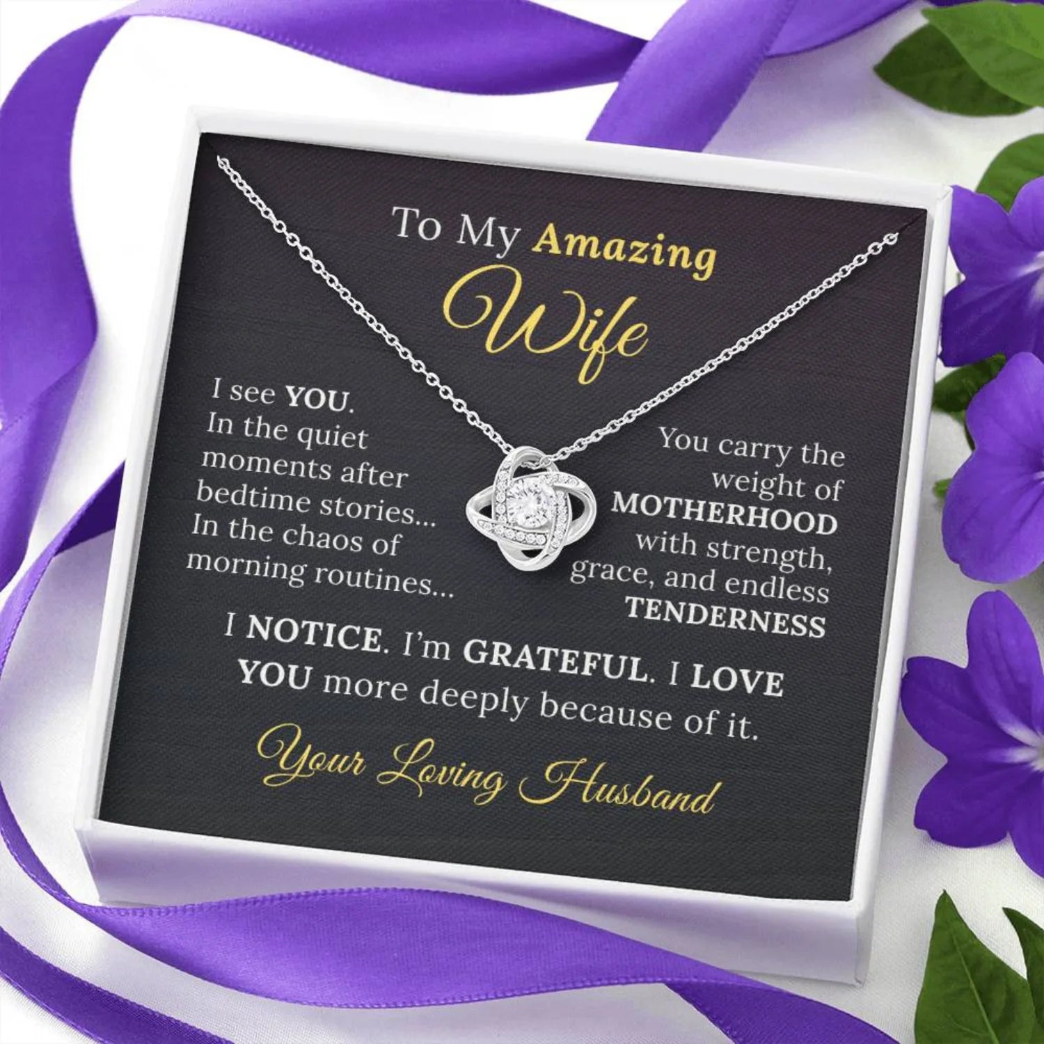 To my Amazing Wife - "I See You" Appreciation Necklace