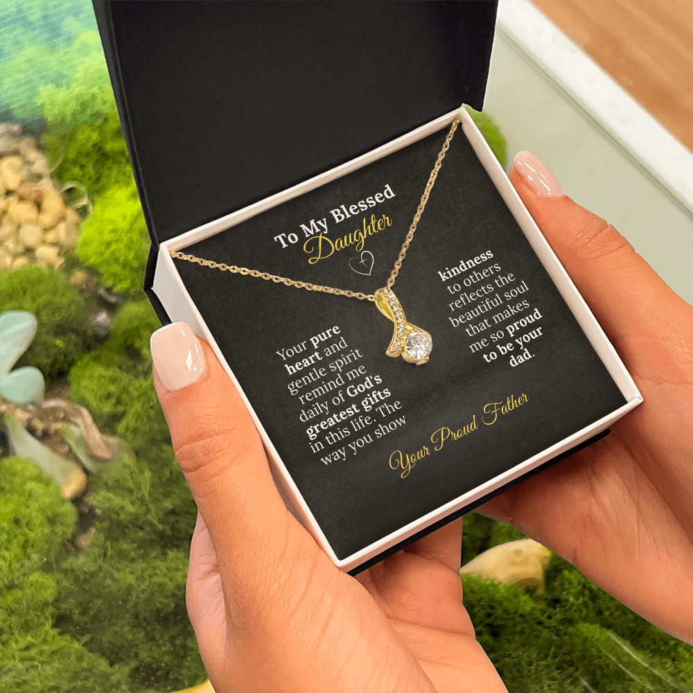 To My Blessed Daughter - Pure Heart Necklace