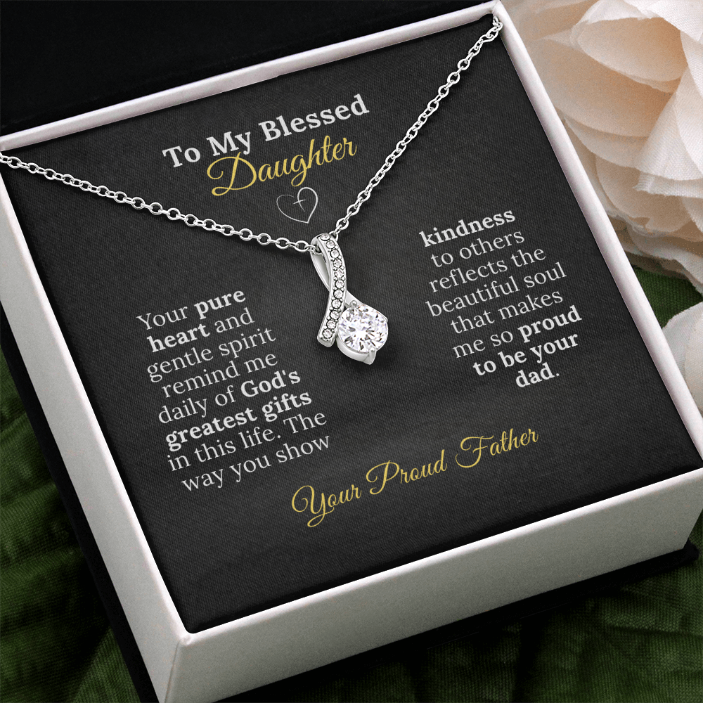 To My Blessed Daughter - Pure Heart Necklace