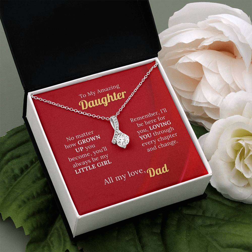 To My Amazing Daughter - Forever My Little Girl Necklace