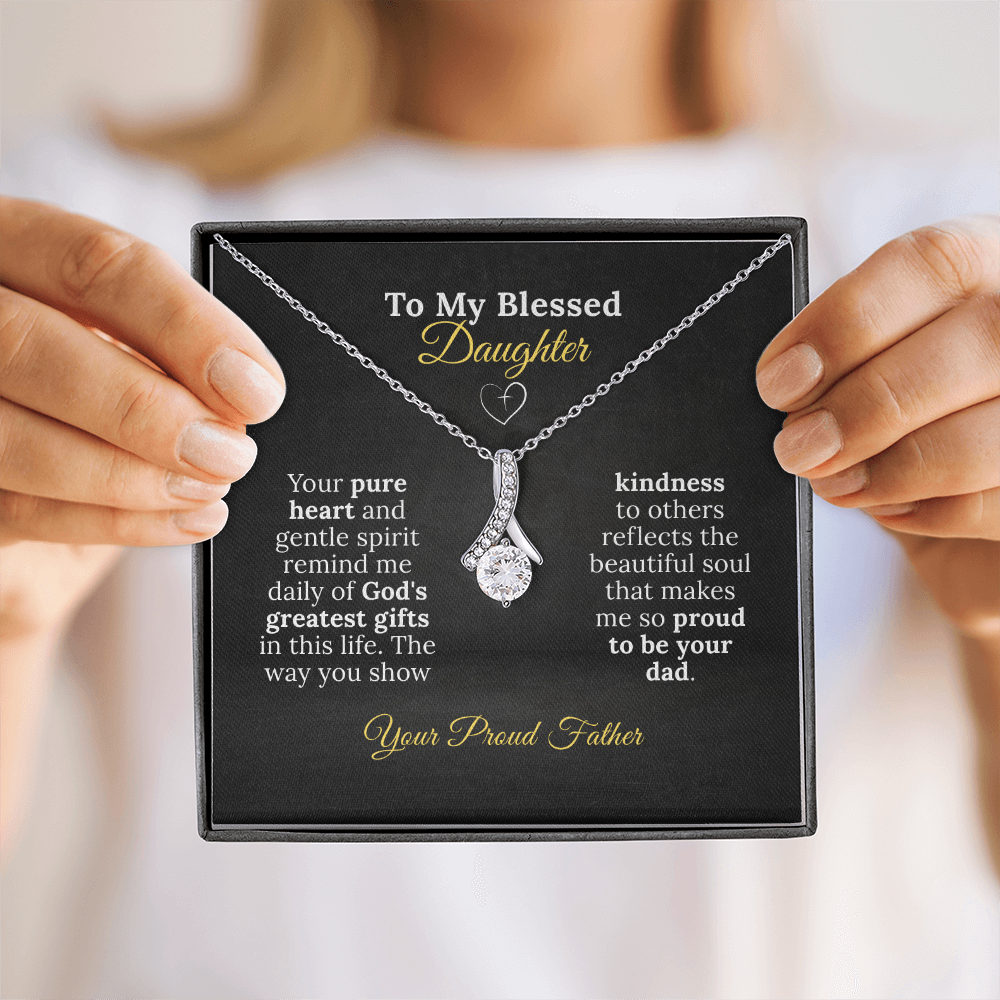 To My Blessed Daughter - Pure Heart Necklace