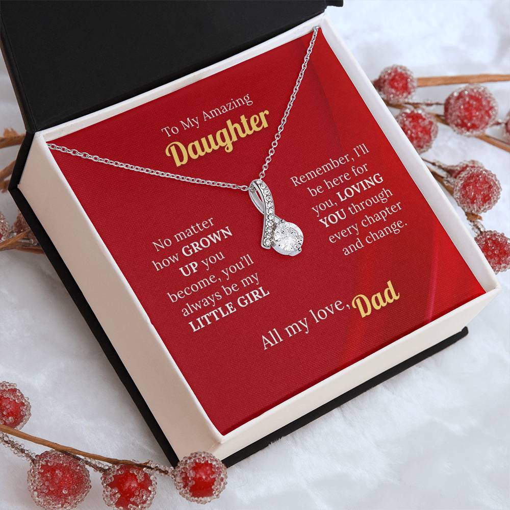 To My Amazing Daughter - Forever My Little Girl Necklace