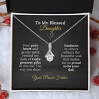 To My Blessed Daughter - Pure Heart Necklace