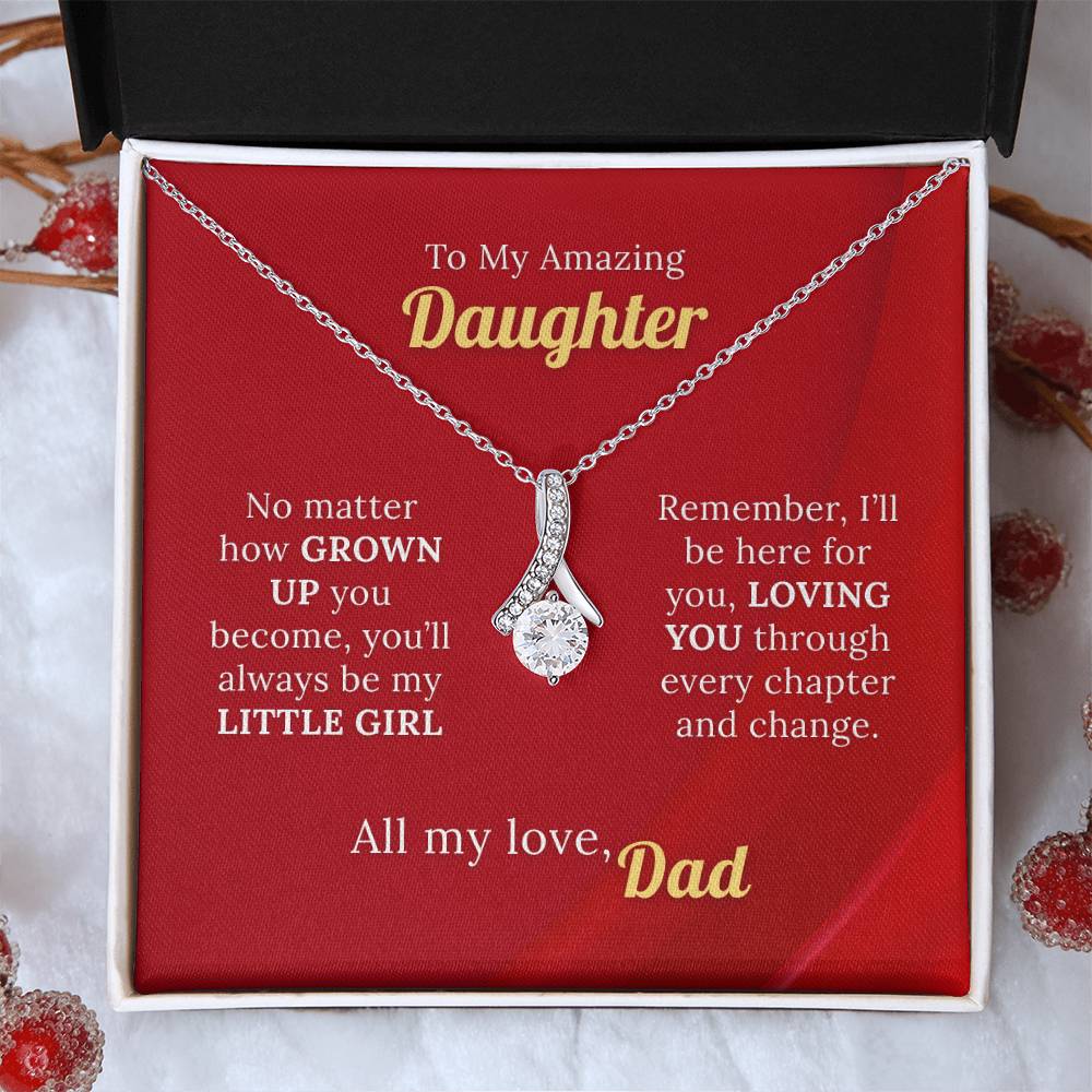 To My Amazing Daughter - Forever My Little Girl Necklace