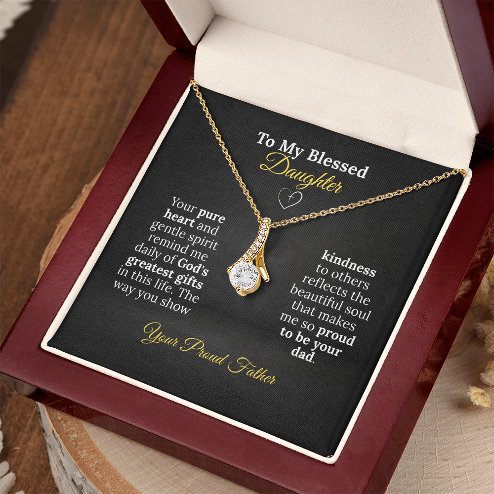 To My Blessed Daughter - Pure Heart Necklace