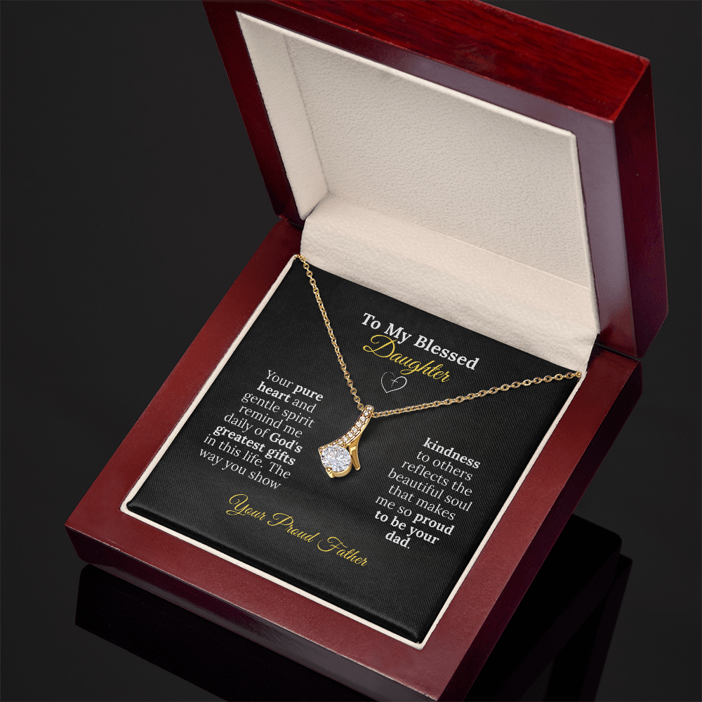 To My Blessed Daughter - Pure Heart Necklace