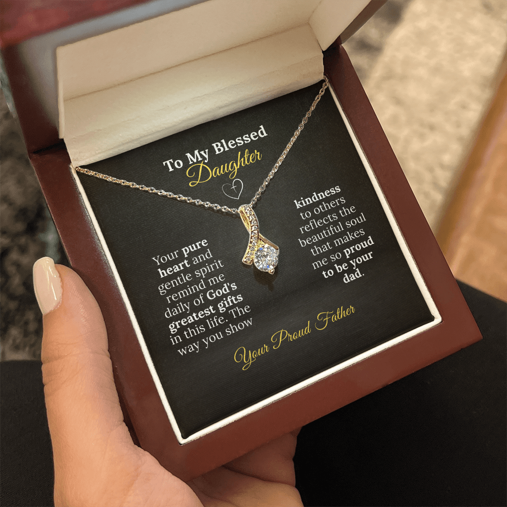 To My Blessed Daughter - Pure Heart Necklace