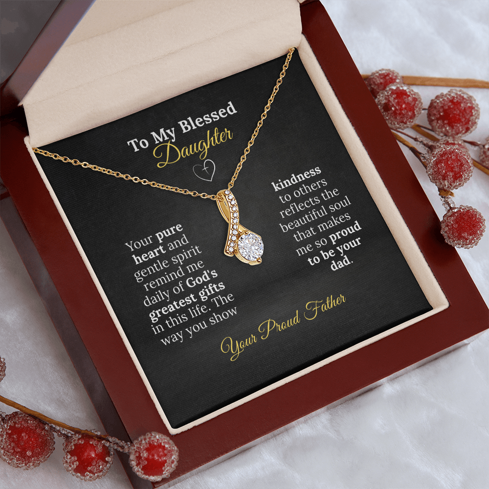 To My Blessed Daughter - Pure Heart Necklace