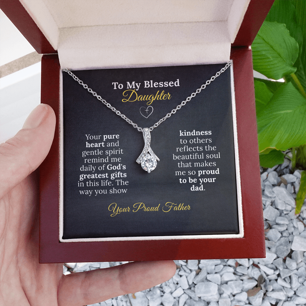To My Blessed Daughter - Pure Heart Necklace