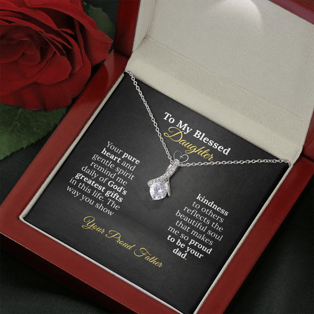 To My Blessed Daughter - Pure Heart Necklace