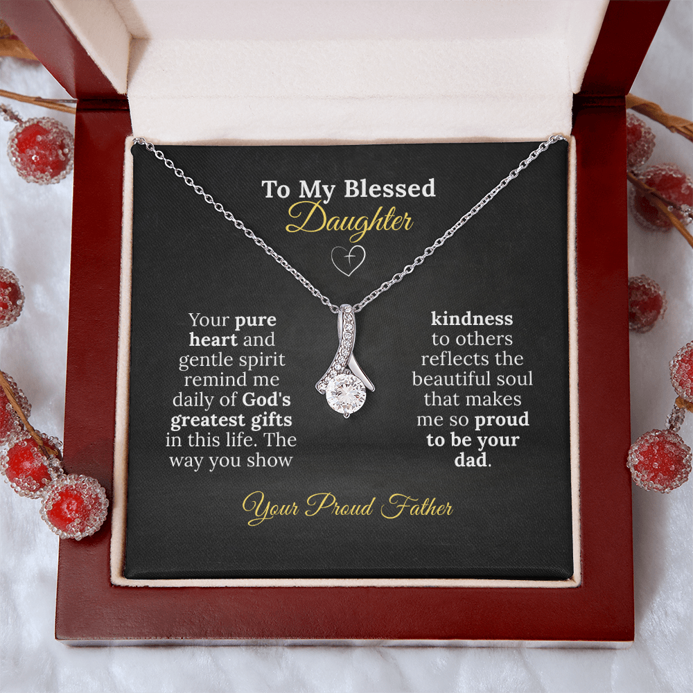 To My Blessed Daughter - Pure Heart Necklace