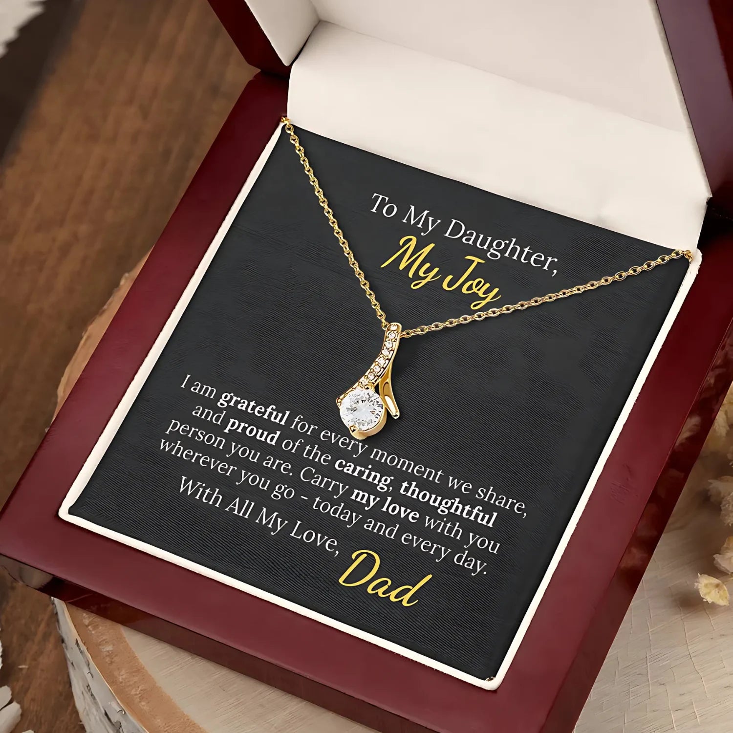To My Daughter My Joy - Heartfelt Love Necklace