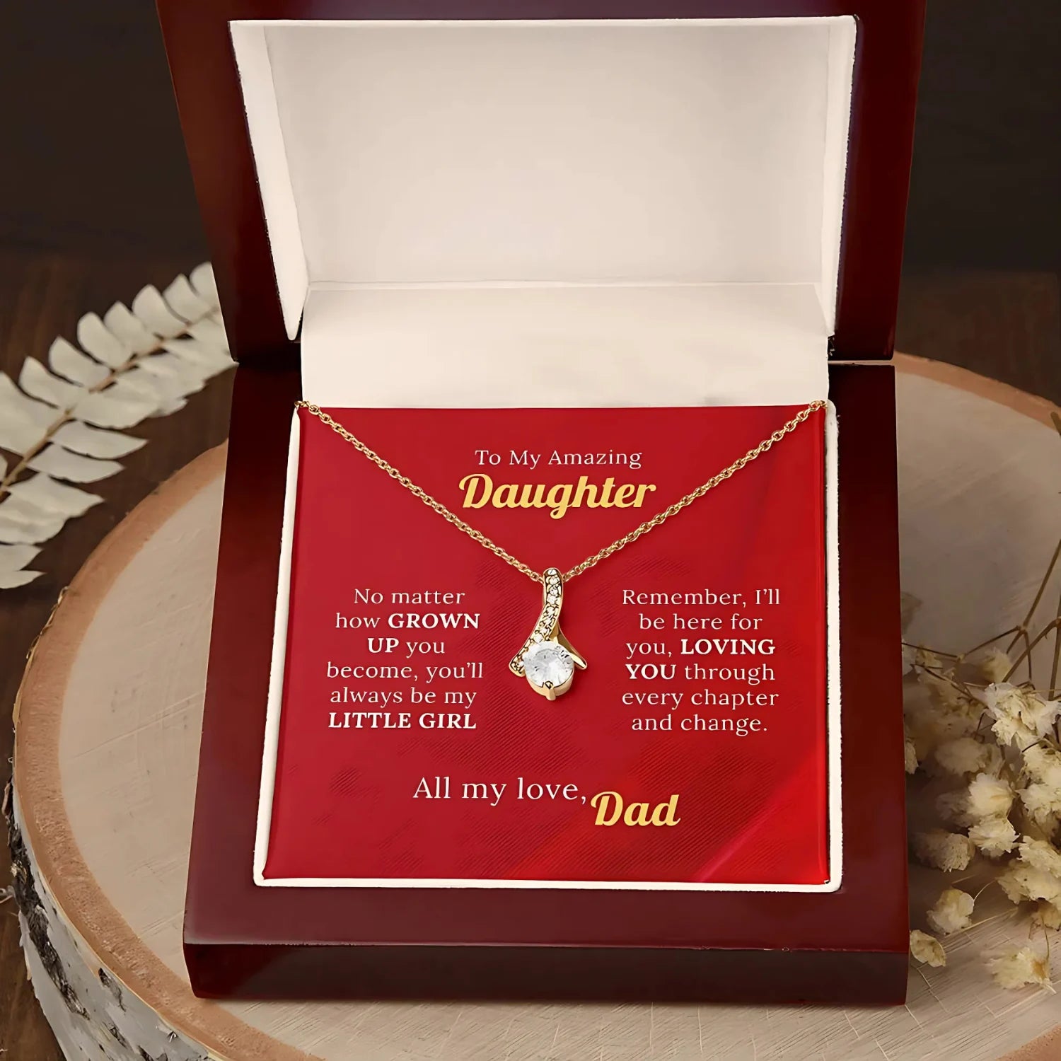 To My Amazing Daughter - Forever My Little Girl Necklace