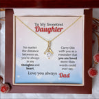 To My Sweetest Daughter - Love Beyond Distance Necklace