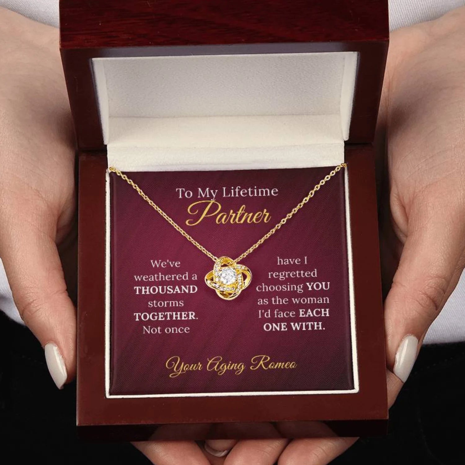 To My Lifetime Partner - Wife Appreciation Necklace