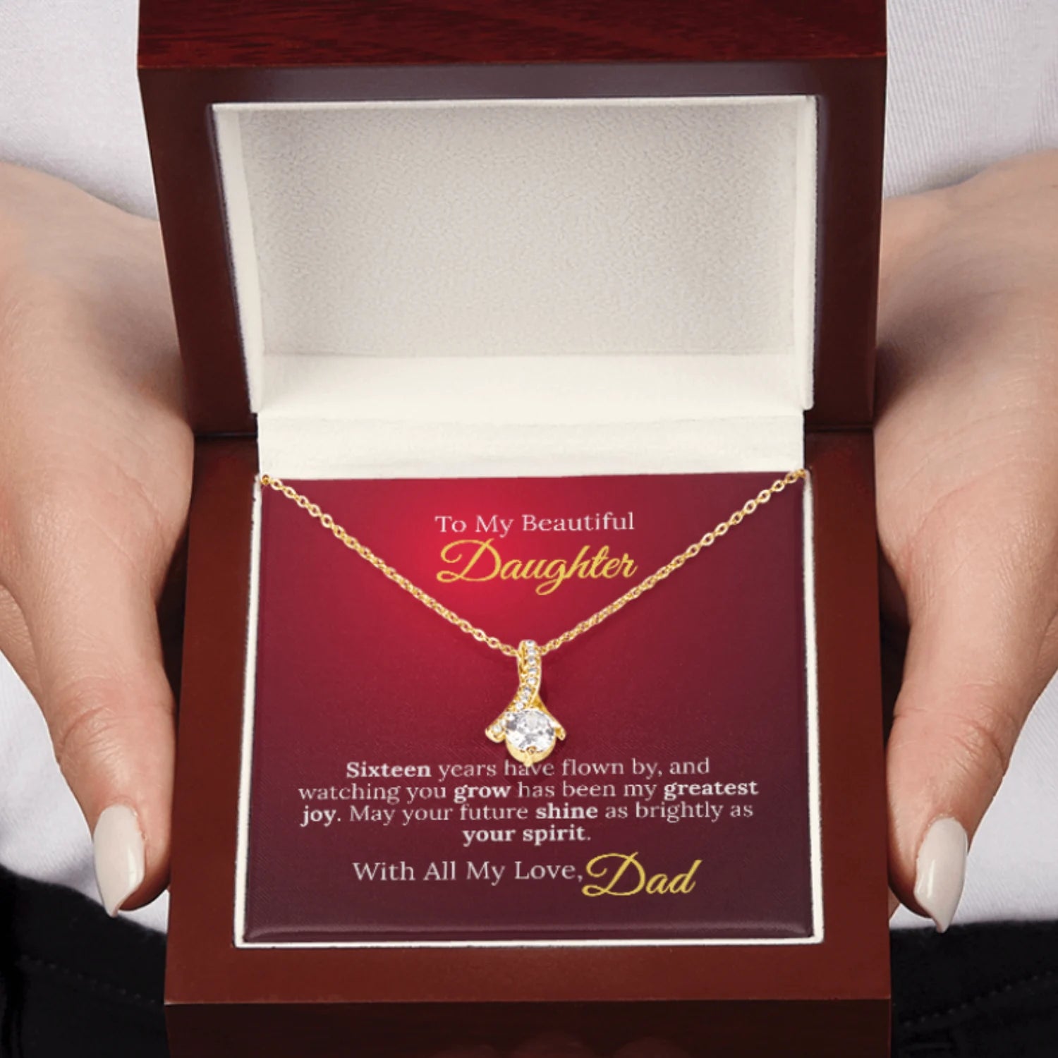 To My Beautiful Daughter - Sweet Sixteen Necklace from Dad