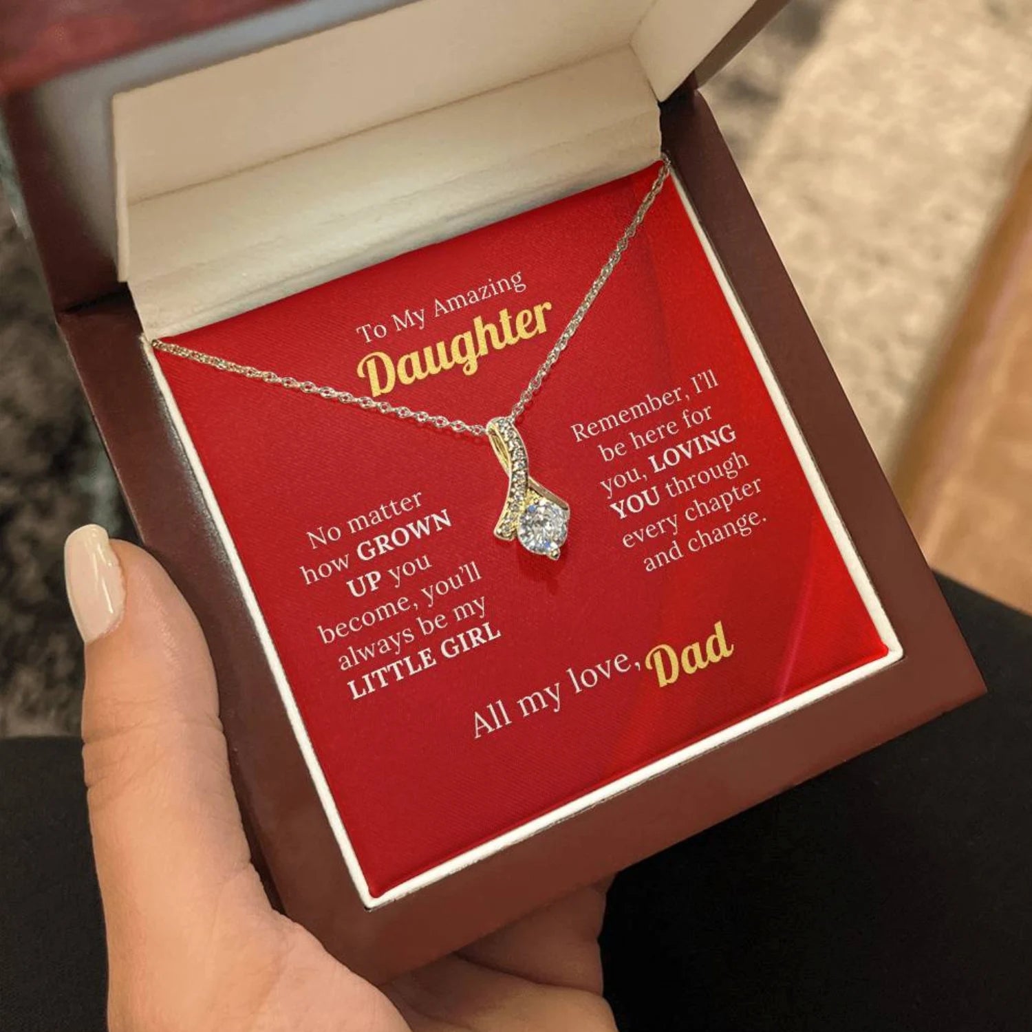 To My Amazing Daughter - Forever My Little Girl Necklace