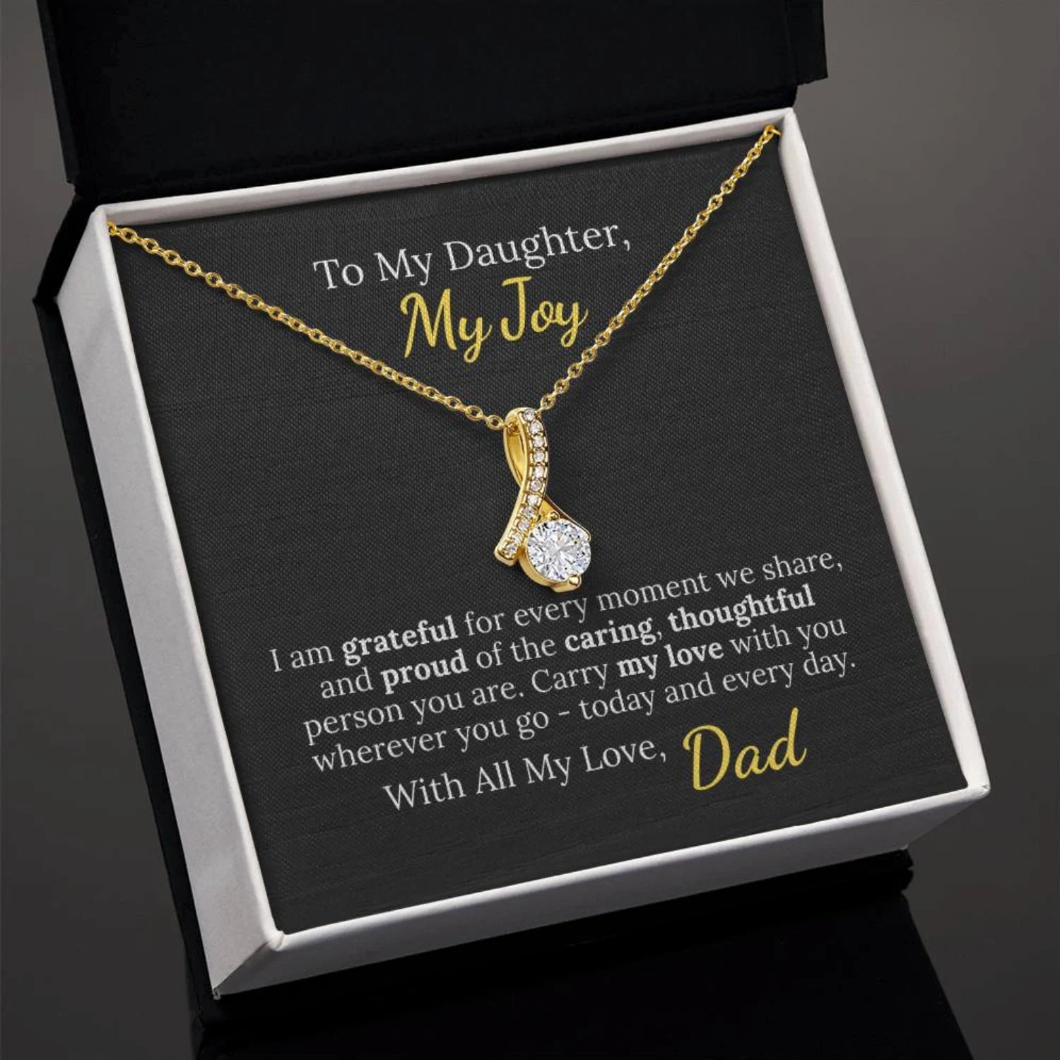 To My Daughter My Joy - Heartfelt Love Necklace