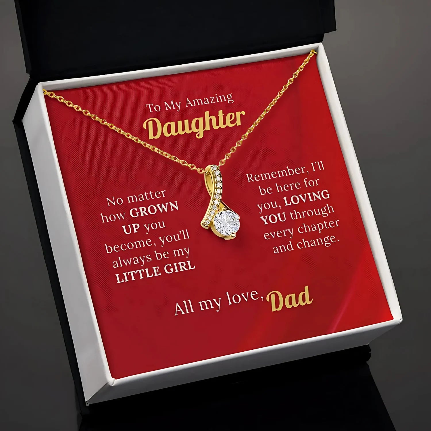 To My Amazing Daughter - Forever My Little Girl Necklace