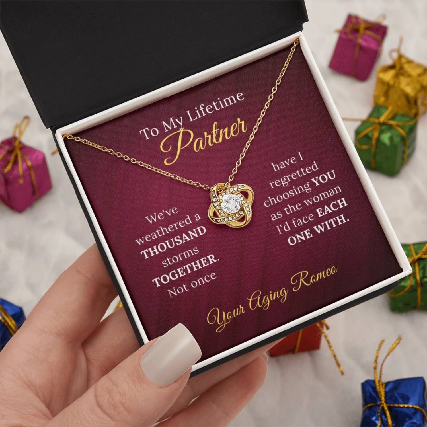 To My Lifetime Partner - Wife Appreciation Necklace