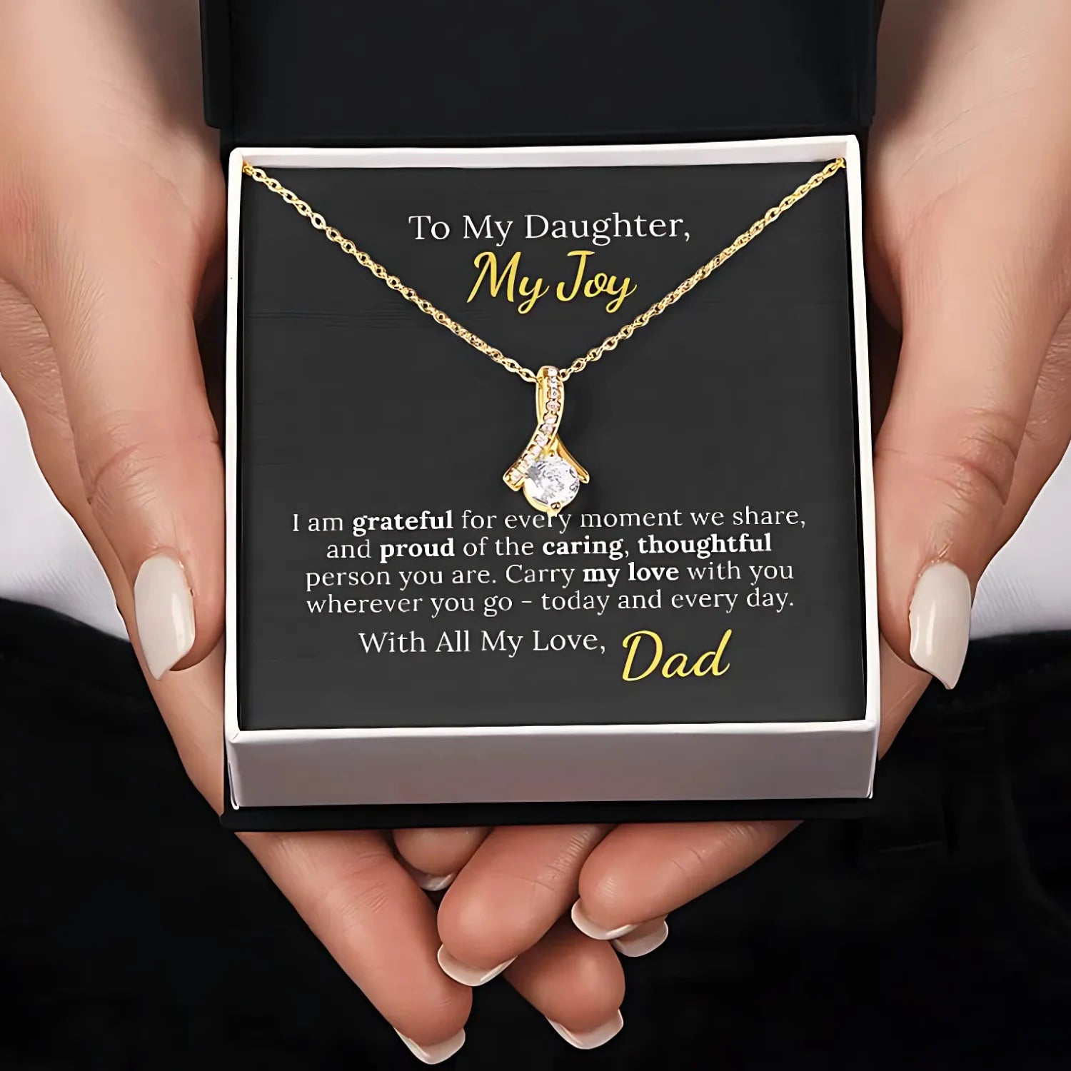 To My Daughter My Joy - Heartfelt Love Necklace