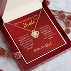 To My Daughter, the Bride - Always in My Heart Necklace