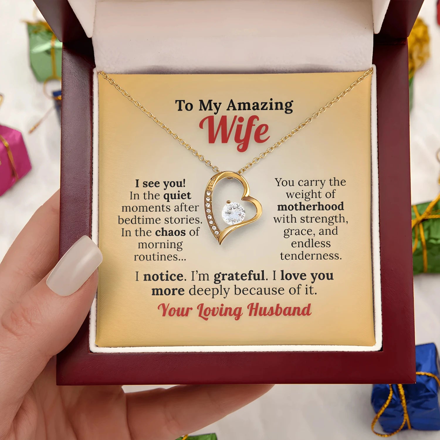 To my Amazing Wife - "I See You" Love & Appreciation Necklace