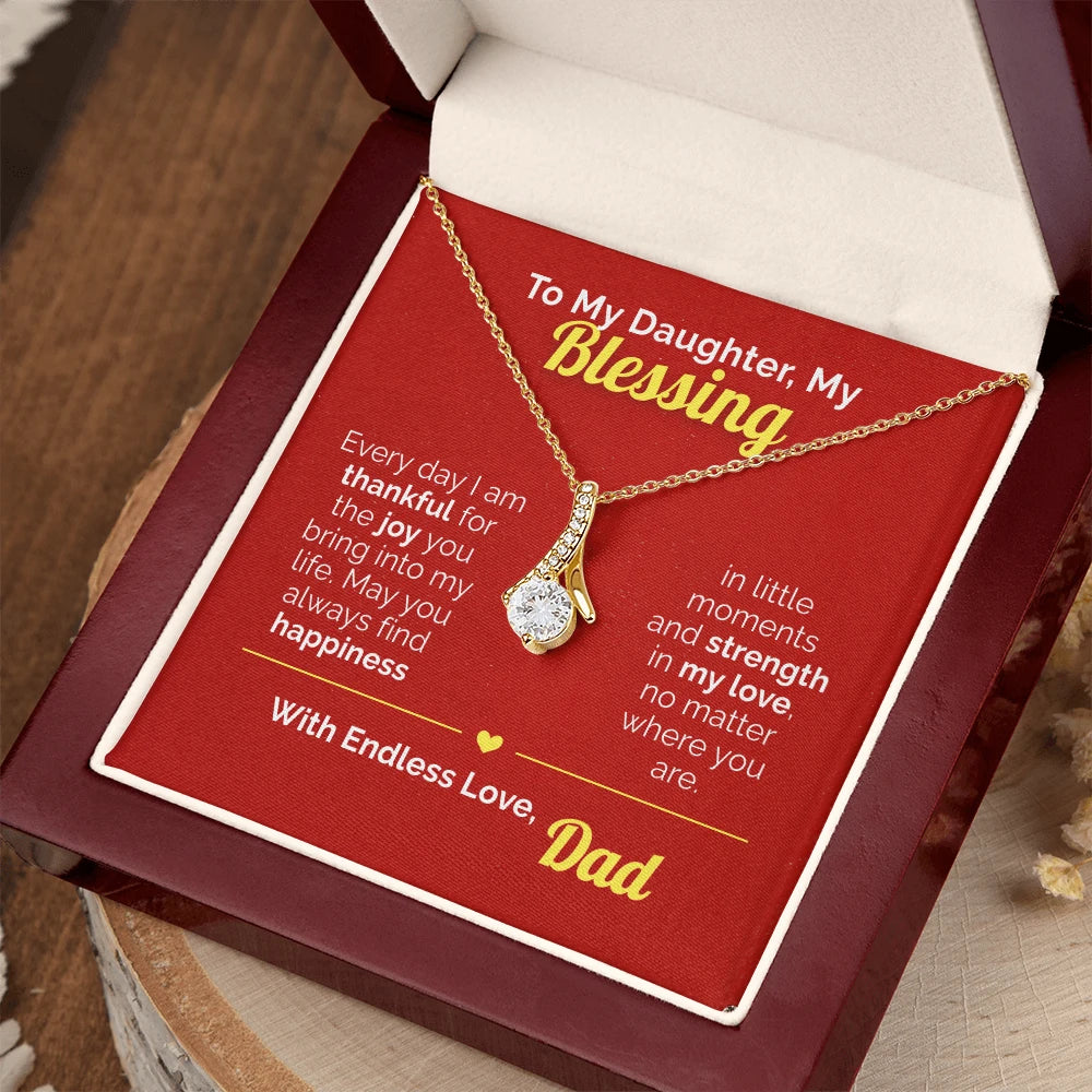 To My Daughter, My Blessing -  Endless Love Necklace