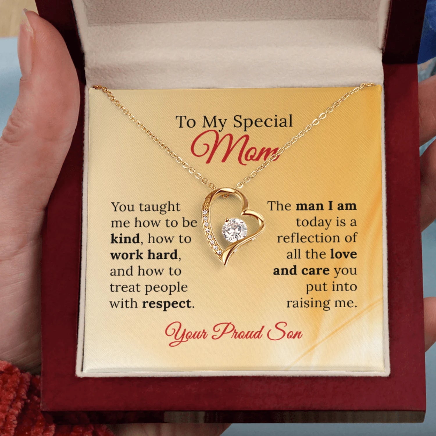 To My Special Mom From Your Proud Son