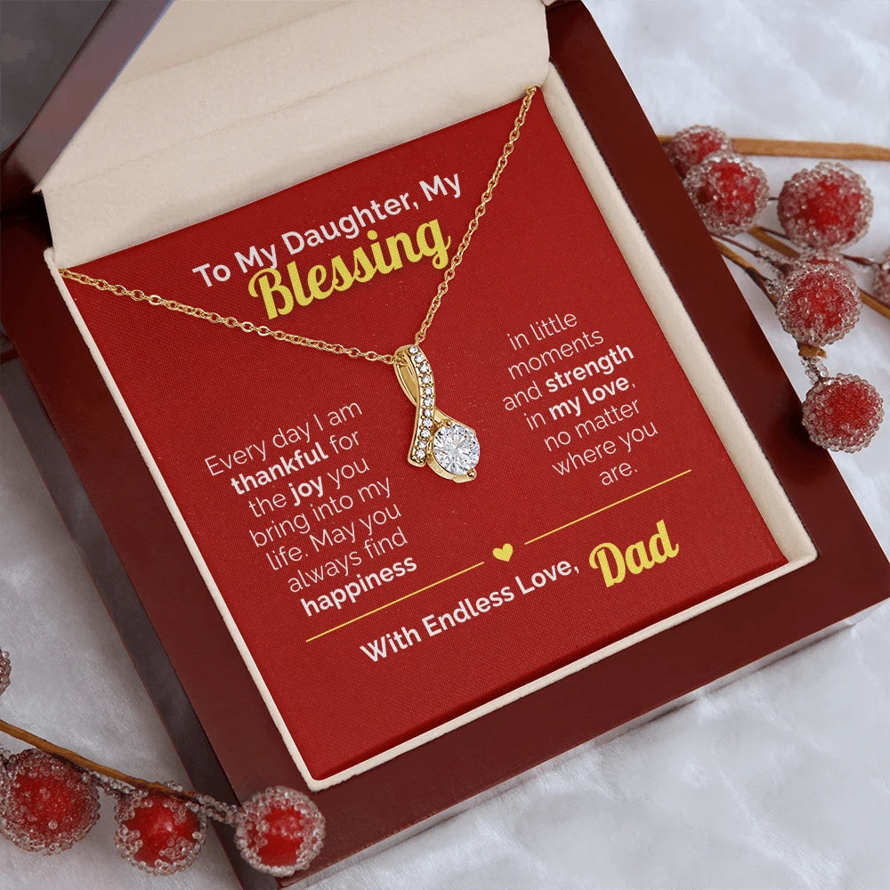 To My Daughter, My Blessing -  Endless Love Necklace