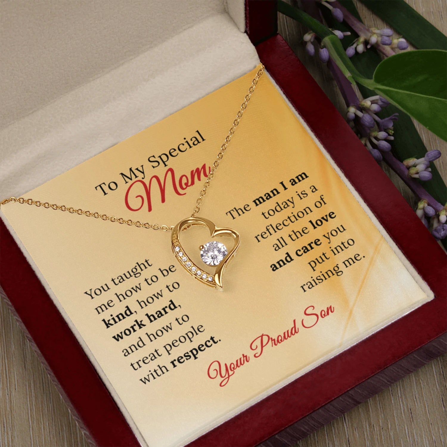 To My Special Mom From Your Proud Son
