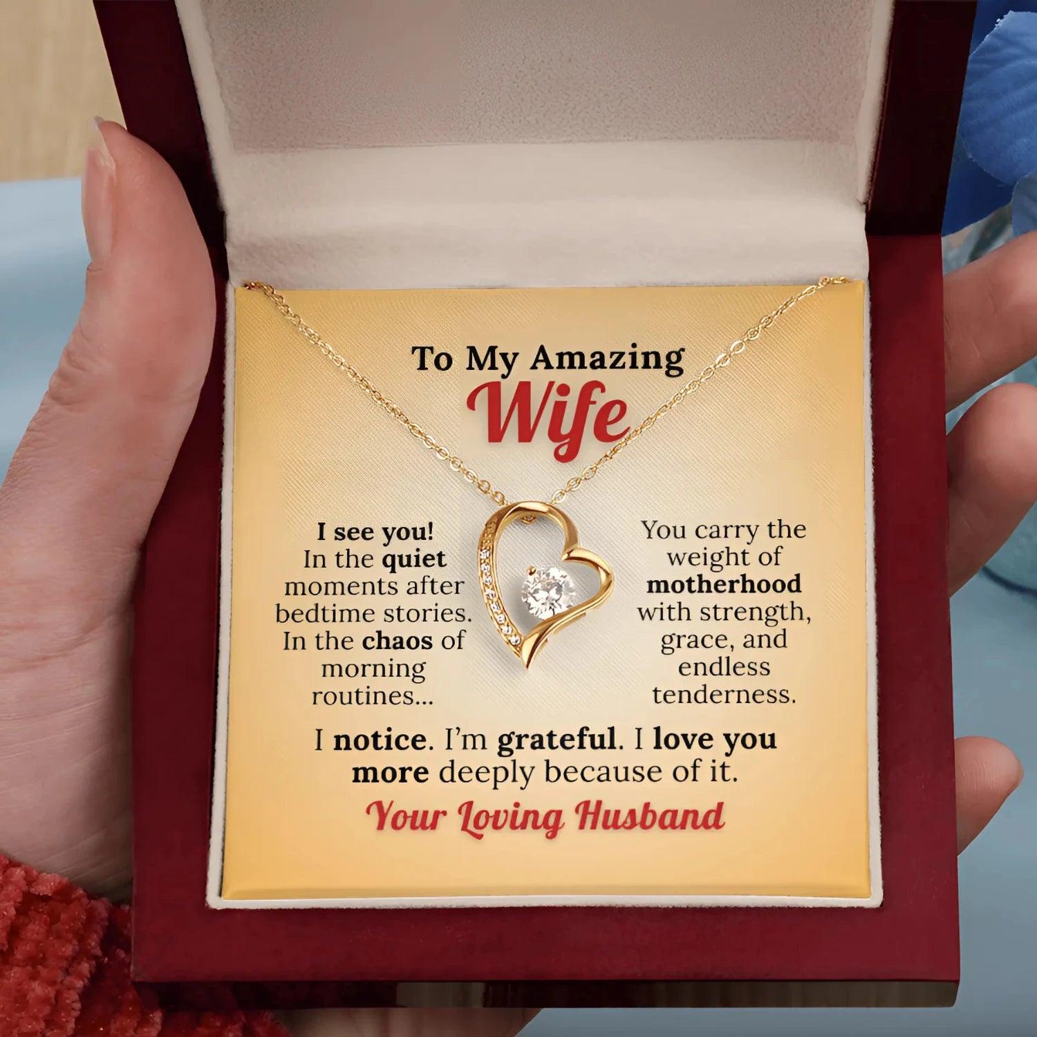 To my Amazing Wife - "I See You" Love & Appreciation Necklace