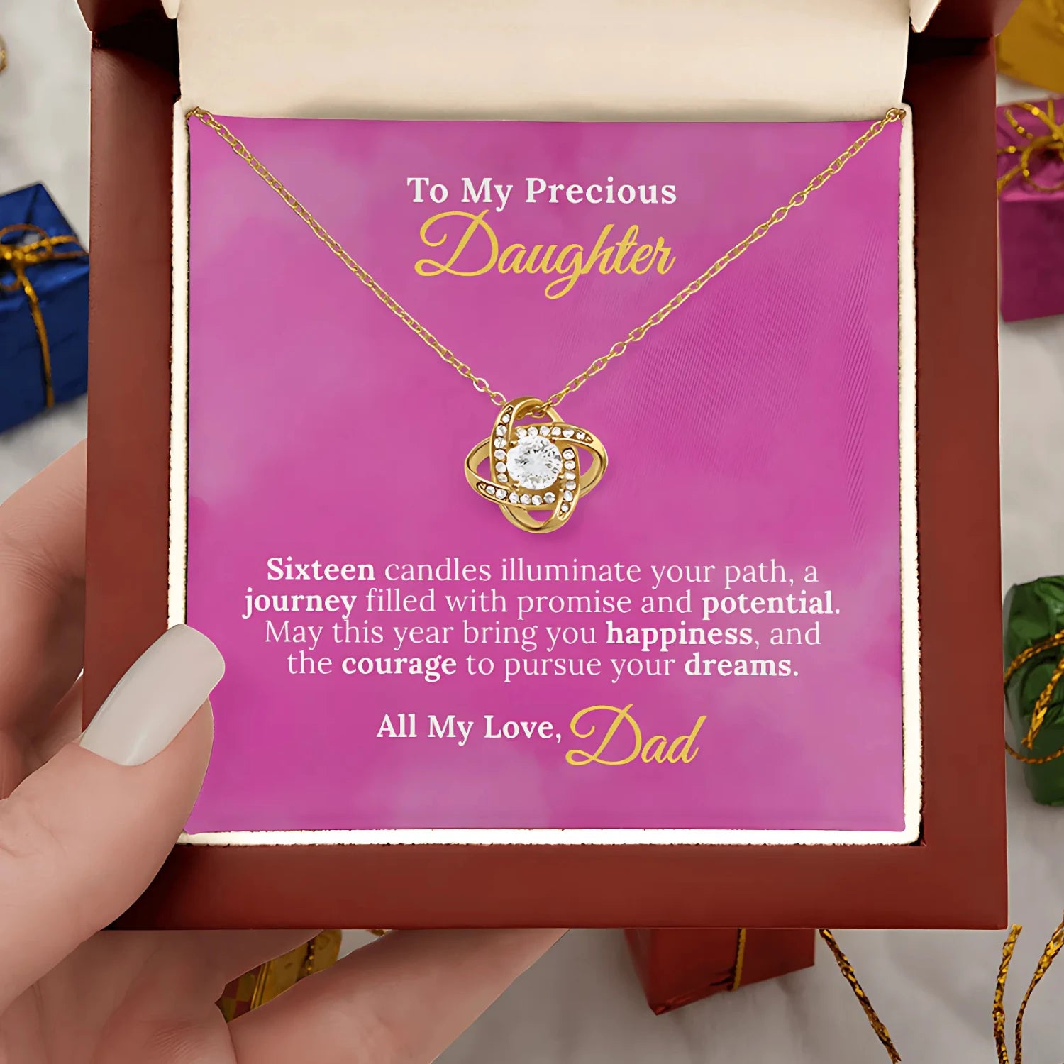 To My Precious Daughter - Sweet 16 Necklace from Dad