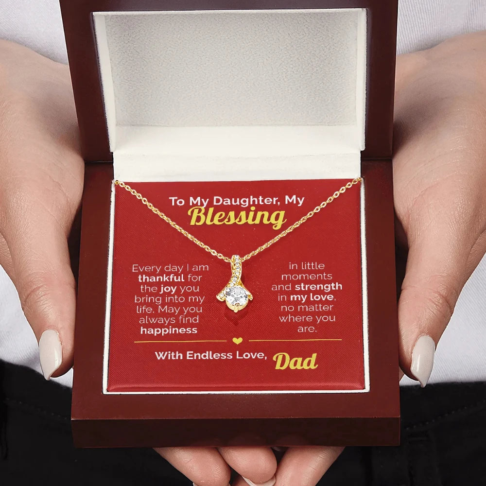 To My Daughter, My Blessing -  Endless Love Necklace