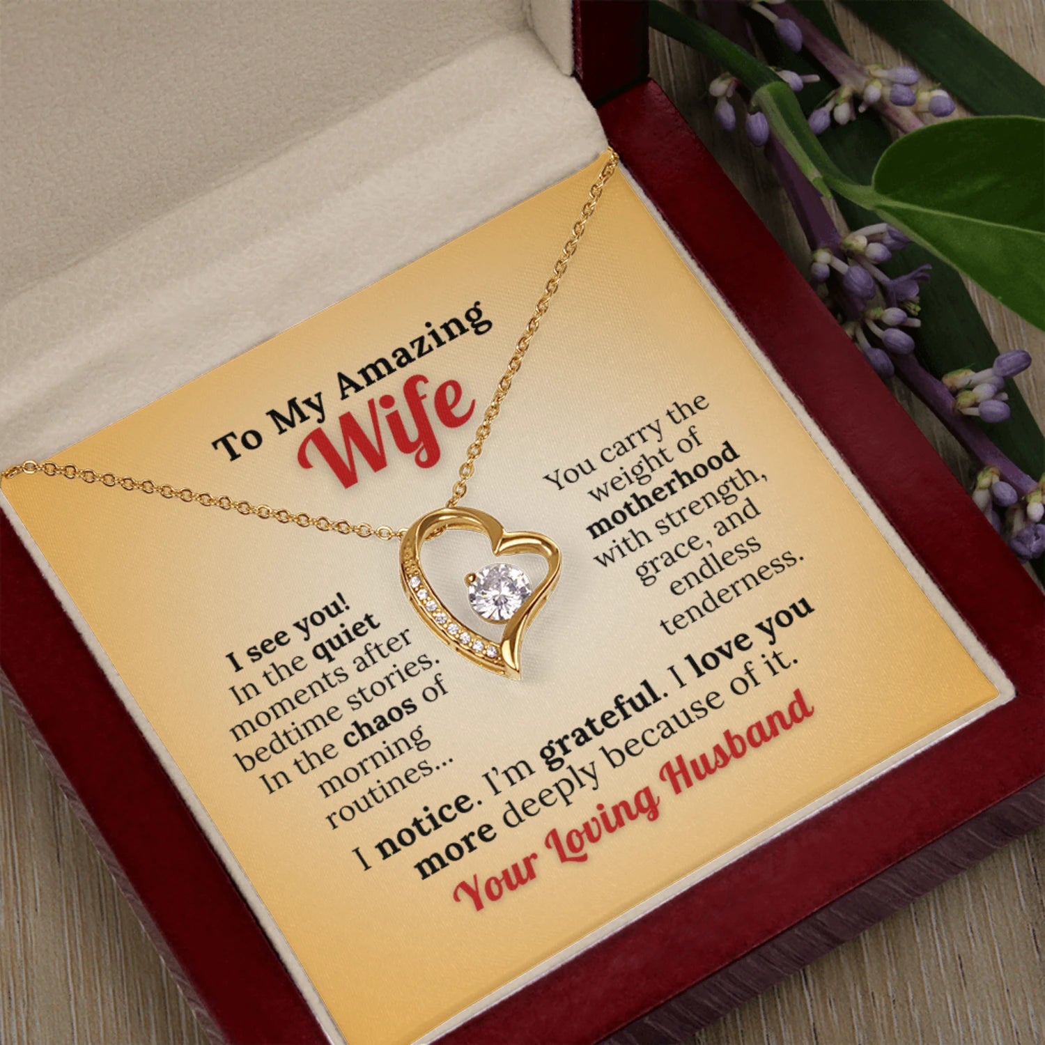 To my Amazing Wife - "I See You" Love & Appreciation Necklace