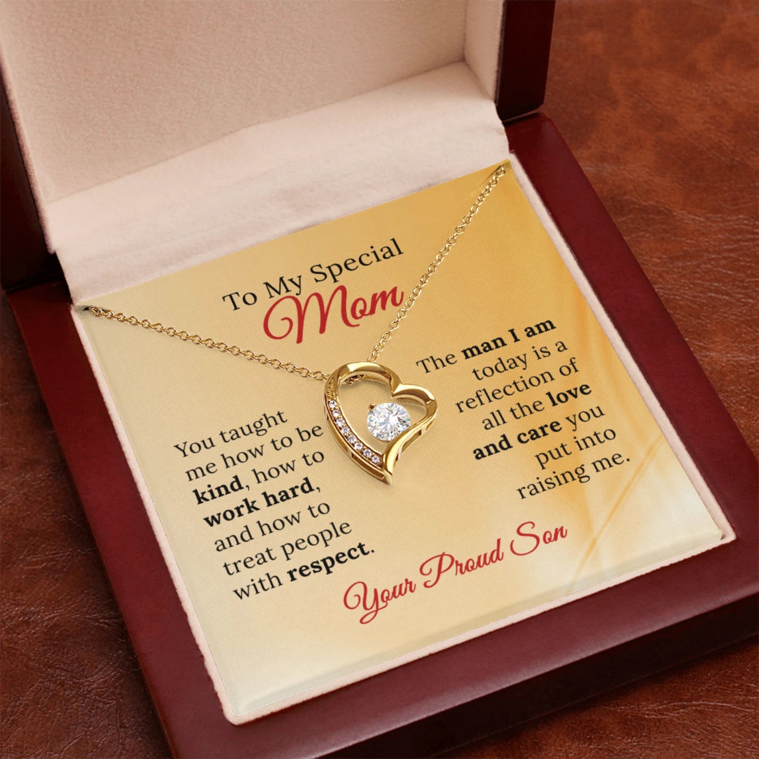 To My Special Mom From Your Proud Son