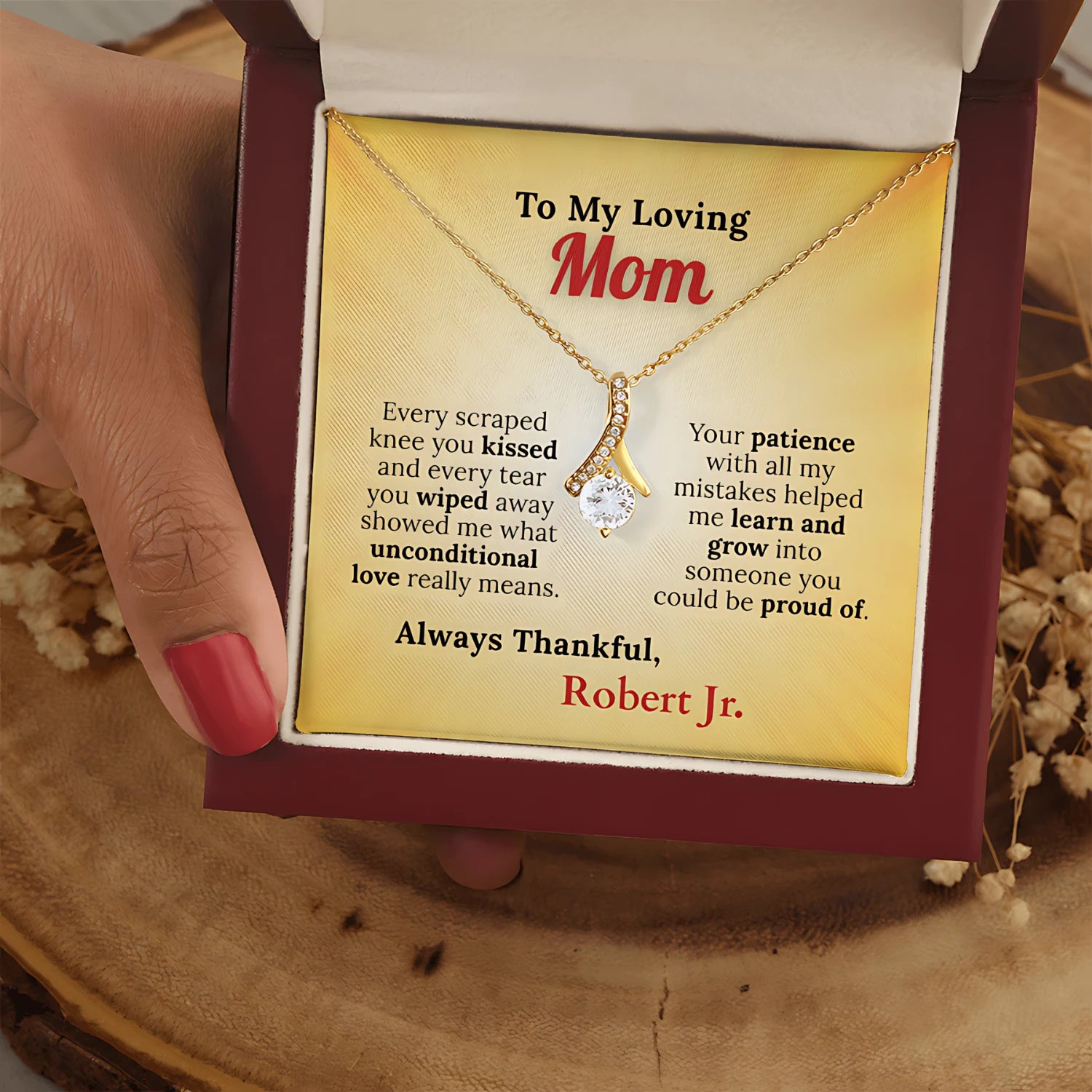 To My Loving Mom From Your Thankful Boy