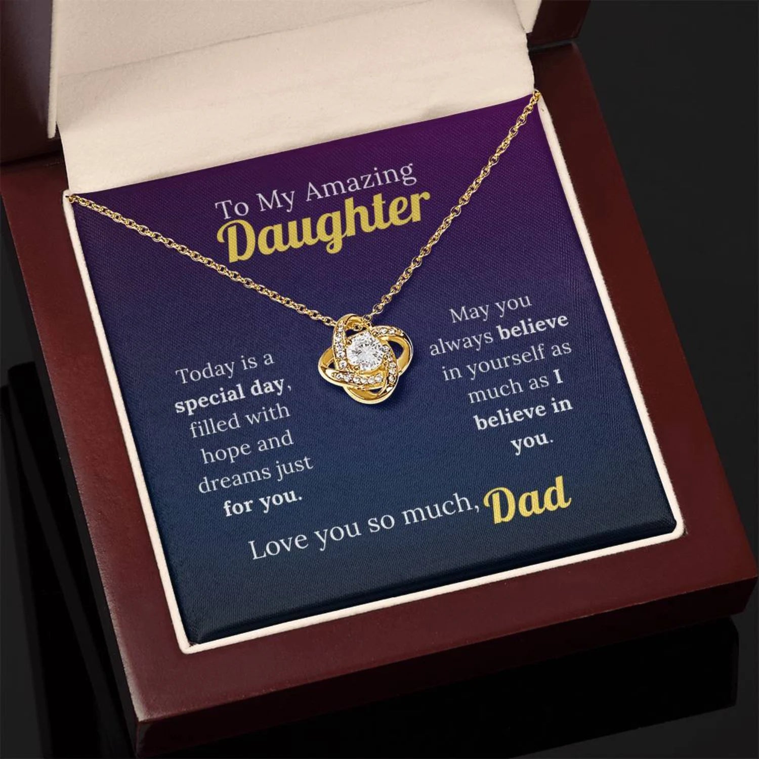 To My Amazing Daughter - A Father's Faith Necklace
