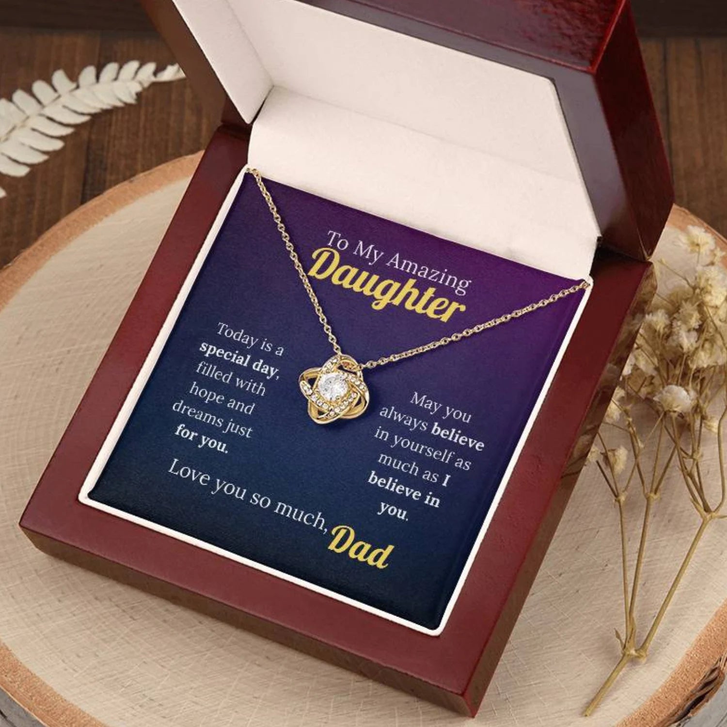 To My Amazing Daughter - A Father's Faith Necklace