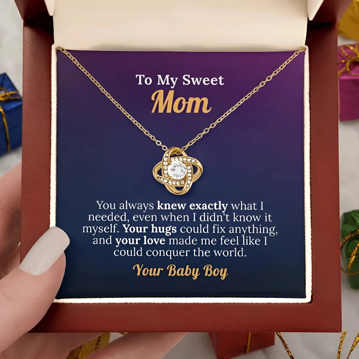 To My Sweet Mom with Love from your Baby Boy