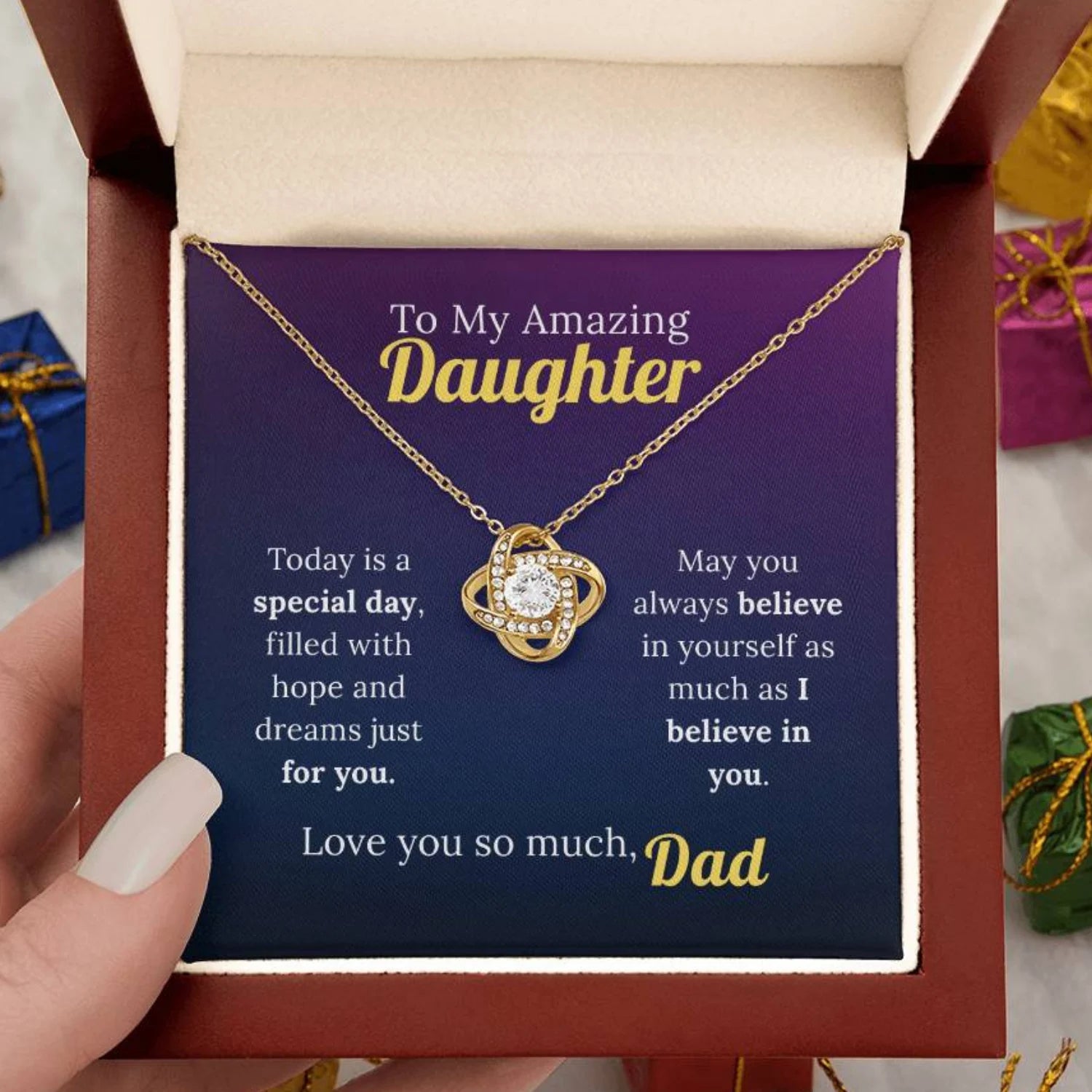 To My Amazing Daughter - A Father's Faith Necklace