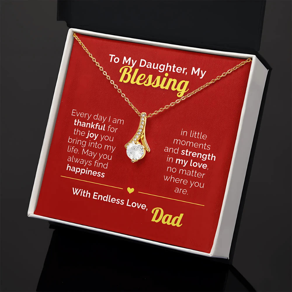 To My Daughter, My Blessing -  Endless Love Necklace