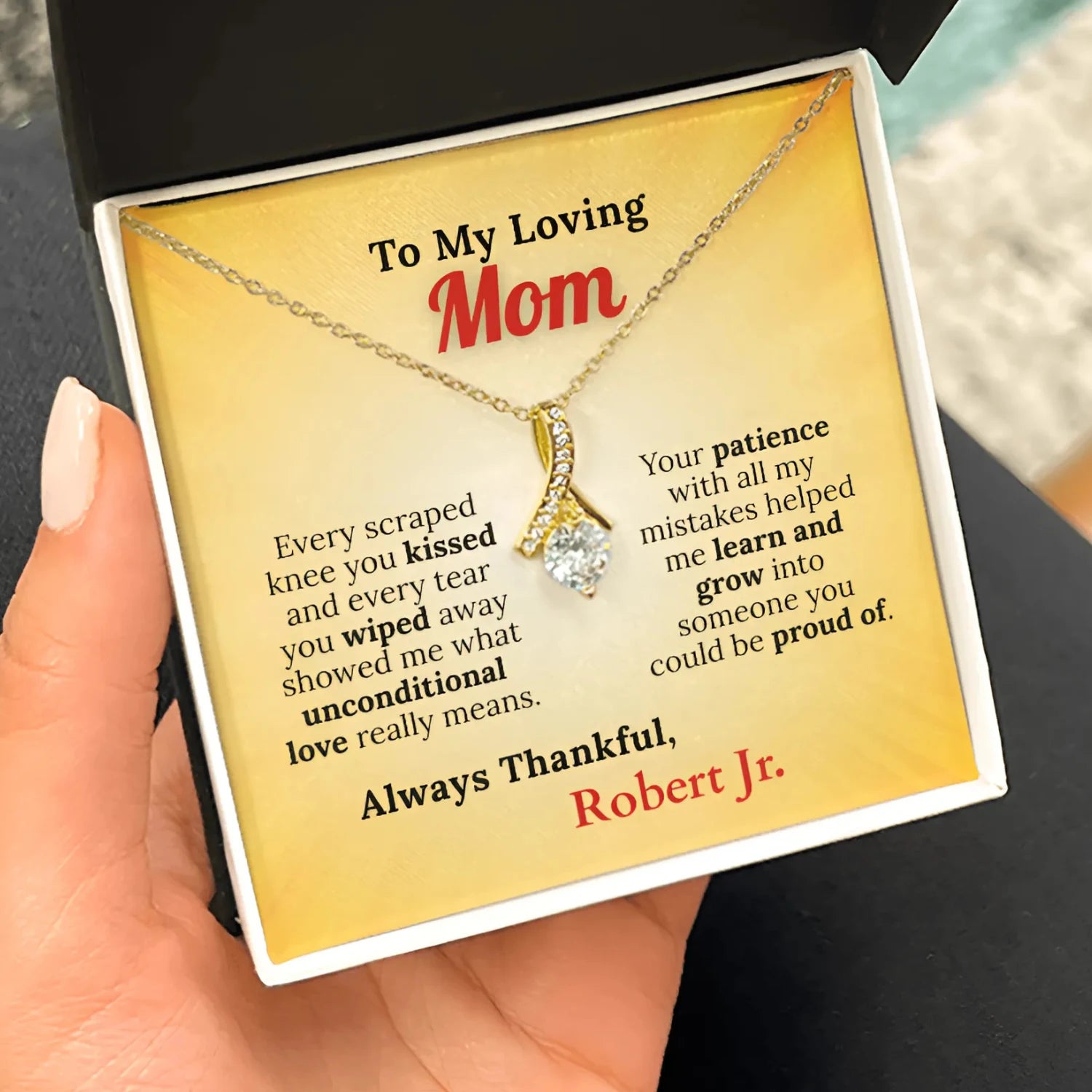 To My Loving Mom From Your Thankful Boy