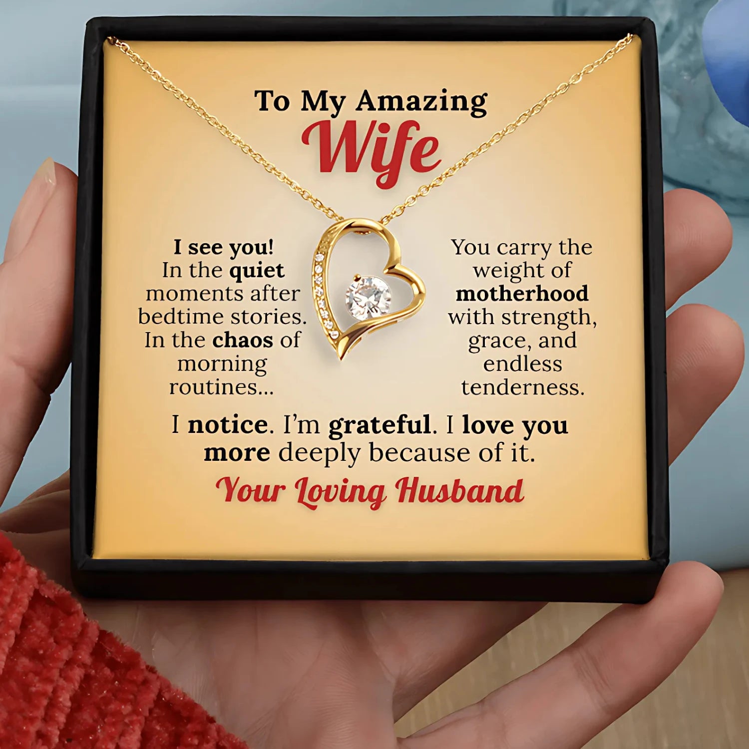 To my Amazing Wife - "I See You" Love & Appreciation Necklace